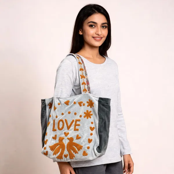 Grey_Velvet_Printed_Tote_Bag_For_Women
