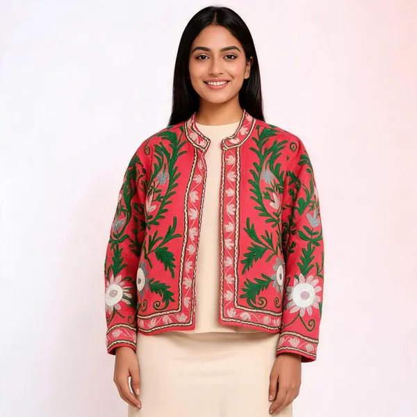 Red_Floral_Embroidered_Full_Sleeve_Jacket_For_Women