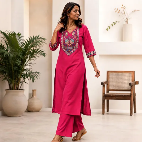 Pink_Cotton_Kurta_Set_For_Women