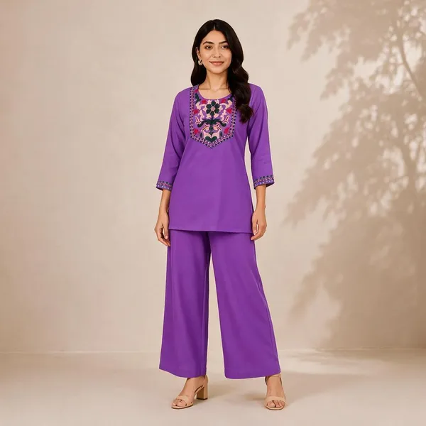 Purple_Cotton_Kurta_Palazzo_Set_For_Women