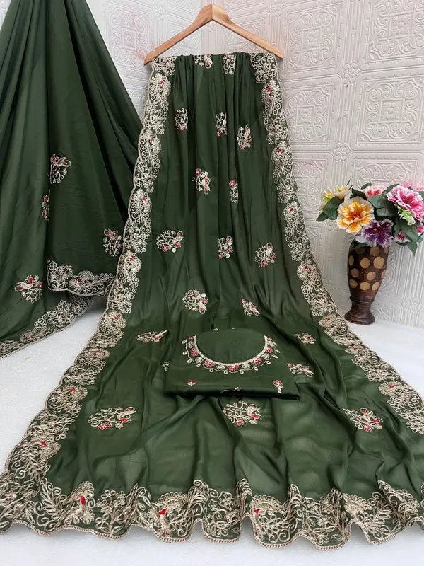 Green_Georgette_Unstitched_Suit_Set_For_Women