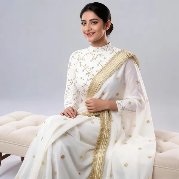 White_Fendi_Satin_Saree_For_Women