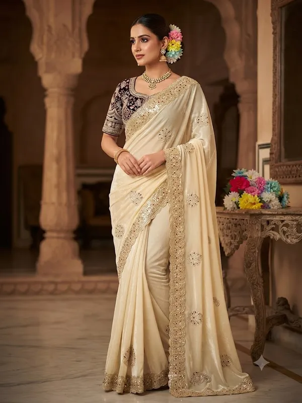 Maroon_Fendi_Satin_Saree_For_Women