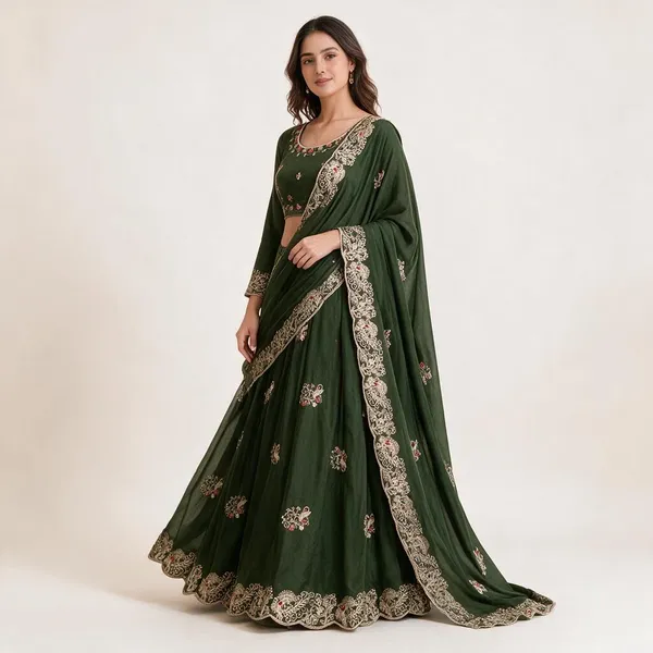 Green_Georgette_Unstitched_Suit_Set_For_Women