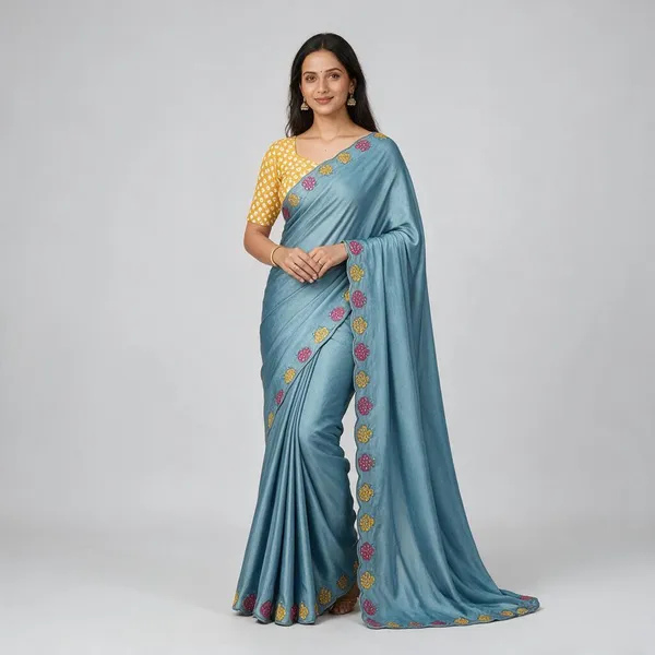 Blue_Vichitra_Silk_Saree_For_Women