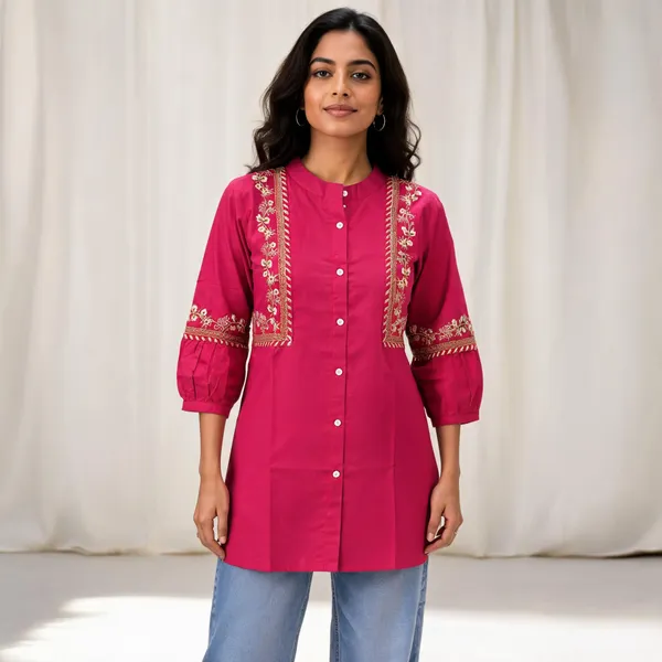 Pink_Cotton_Kurti_For_Women