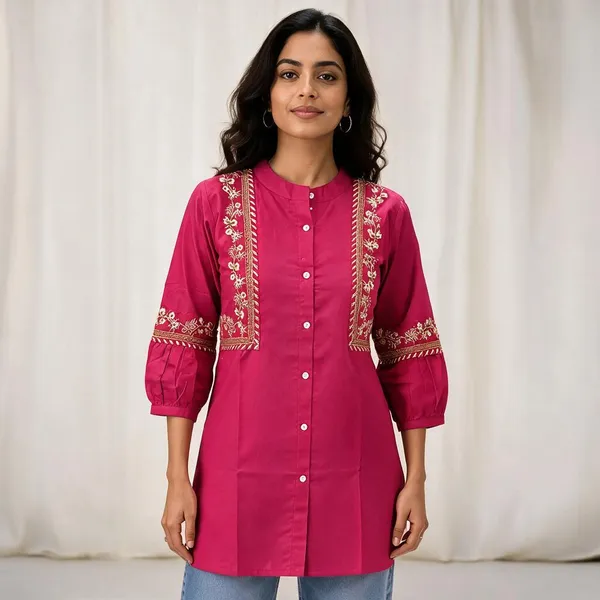 Pink_Cotton_Kurti_For_Women
