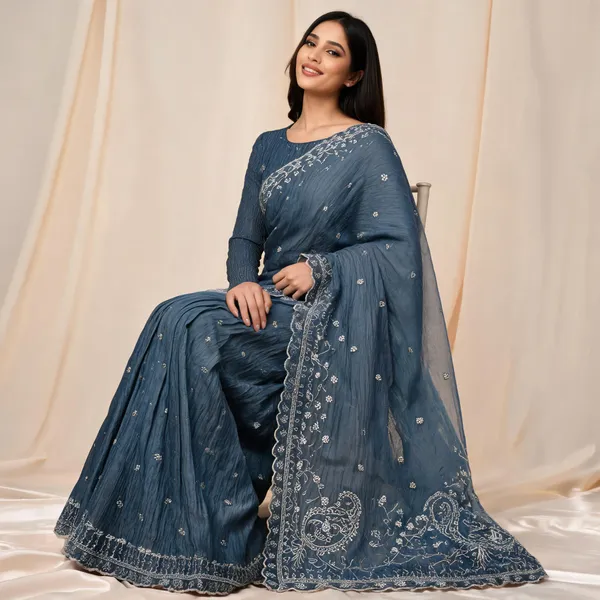 Blue_Soft_Crunchy_Crush_Saree_For_Women
