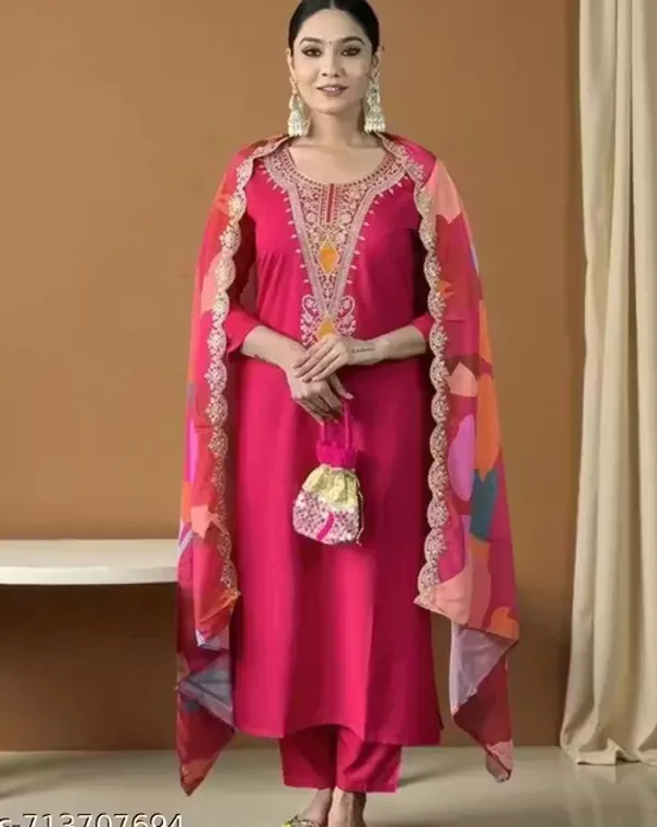 Pink_Rayon_Slub_Straight_Embroidered_Kurta_Set_For_Women