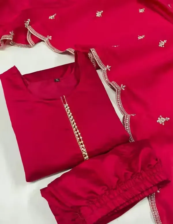 Pink_Rayon_Slub_Straight_Embellished_Kurta_Set_For_Women