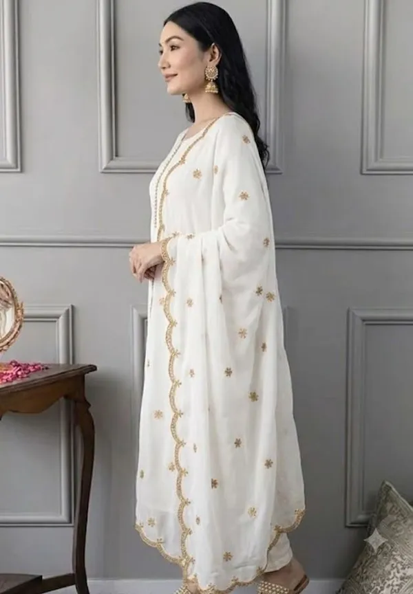 White_Rayon_Slub_Straight_Embroidered_Kurta_Set_For_Women