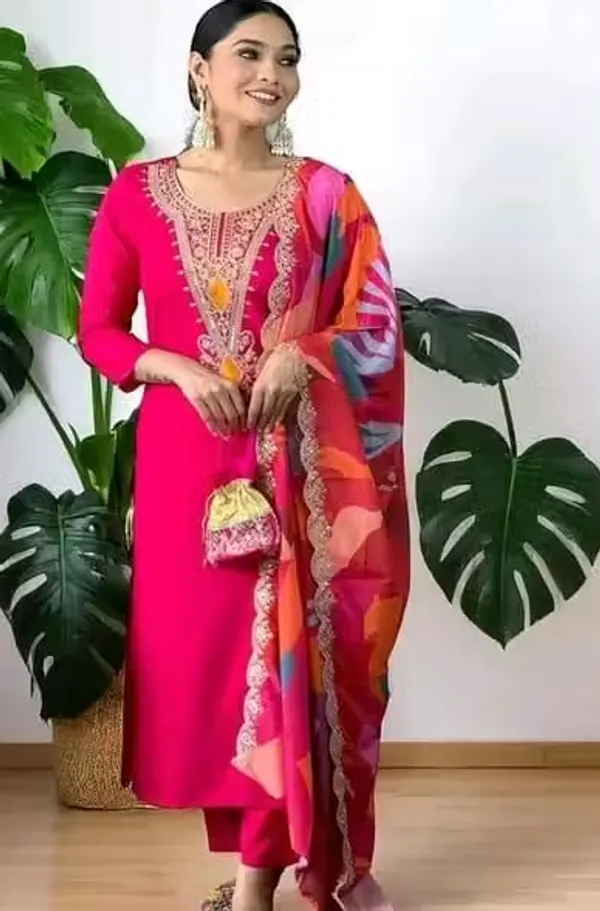 Pink_Rayon_Slub_Straight_Embroidered_Kurta_Set_For_Women