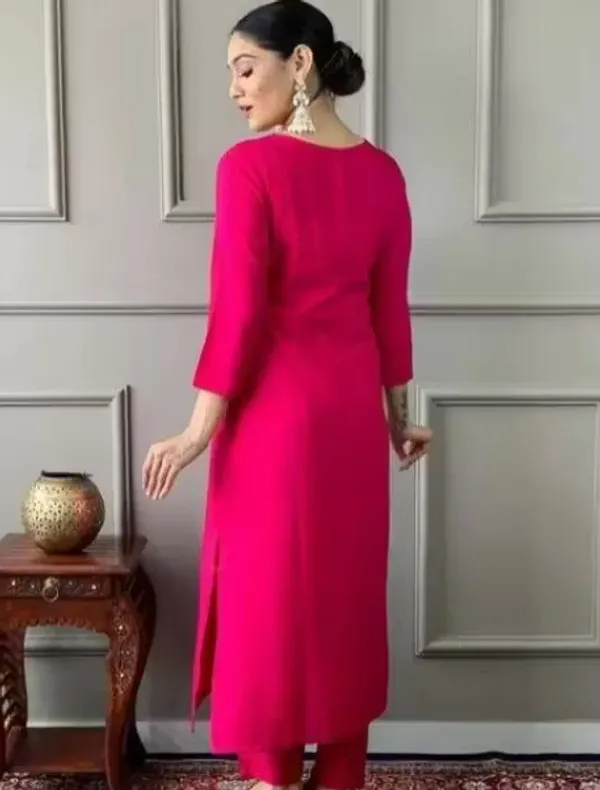 Pink_Rayon_Slub_Straight_Embroidered_Kurta_Set_For_Women