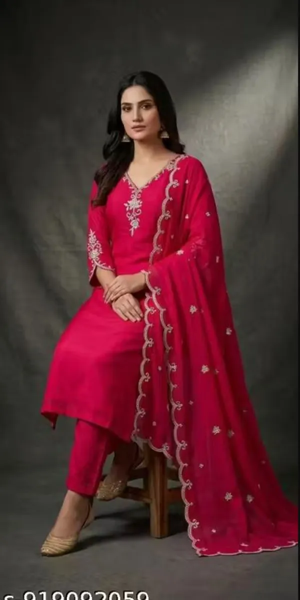 Pink_Rayon_Slub_Straight_Embroidered_Kurta_Set_For_Women