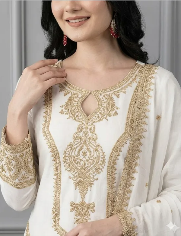 Ivory_Rayon_Slub_Straight_Embroidered_Kurta_Set_For_Women