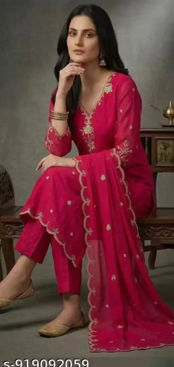 Pink_Rayon_Slub_Straight_Embroidered_Kurta_Set_For_Women