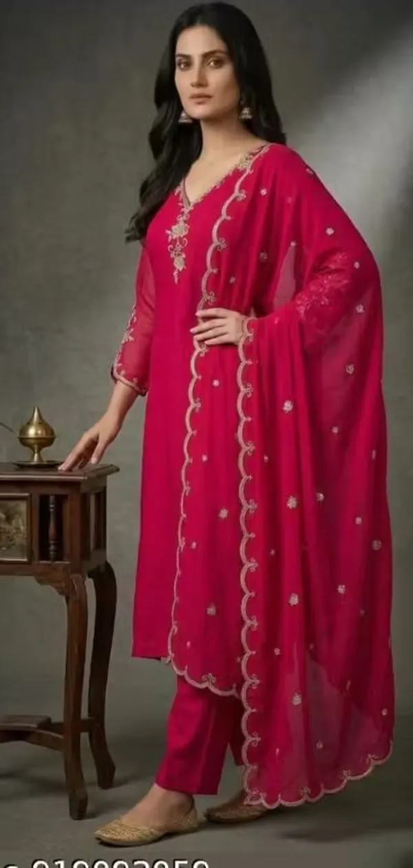 Pink_Rayon_Slub_Straight_Embroidered_Kurta_Set_For_Women