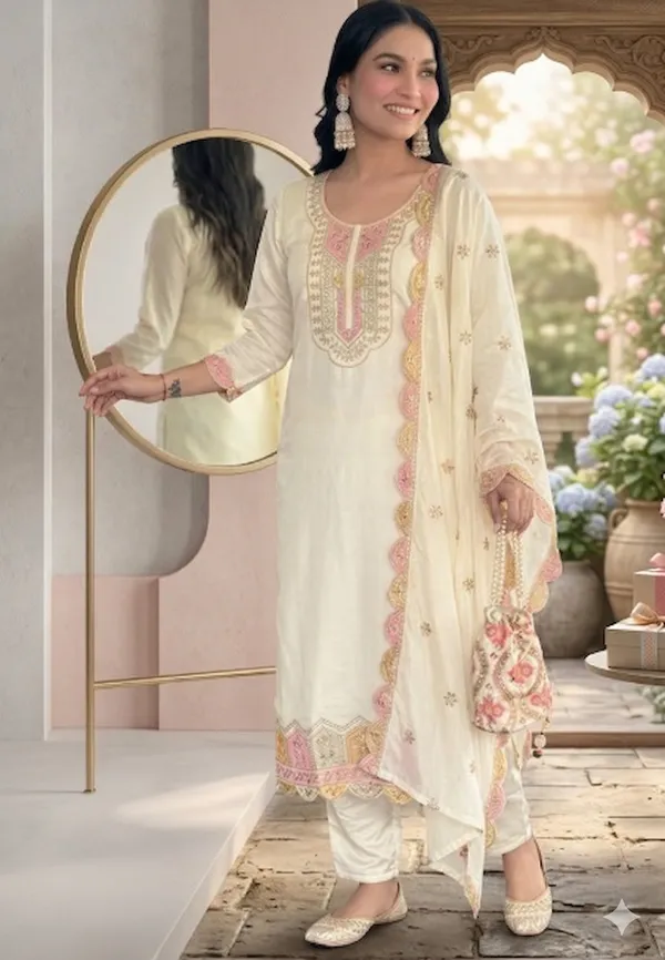 White_Rayon_Slub_Straight_Embroidered_Kurta_Set_For_Women