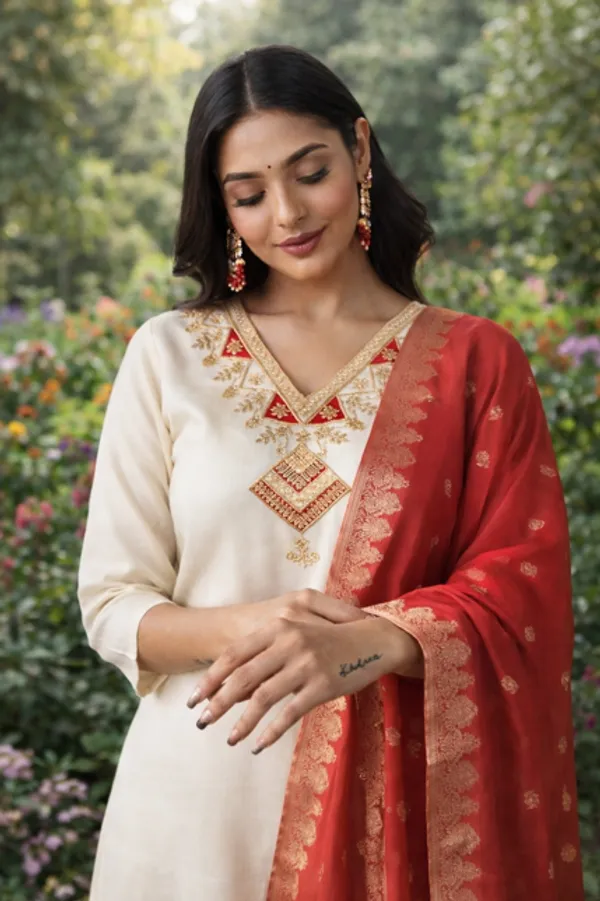 Ivory_Rayon_Slub_Straight_Embroidered_Kurta_Set_For_Women