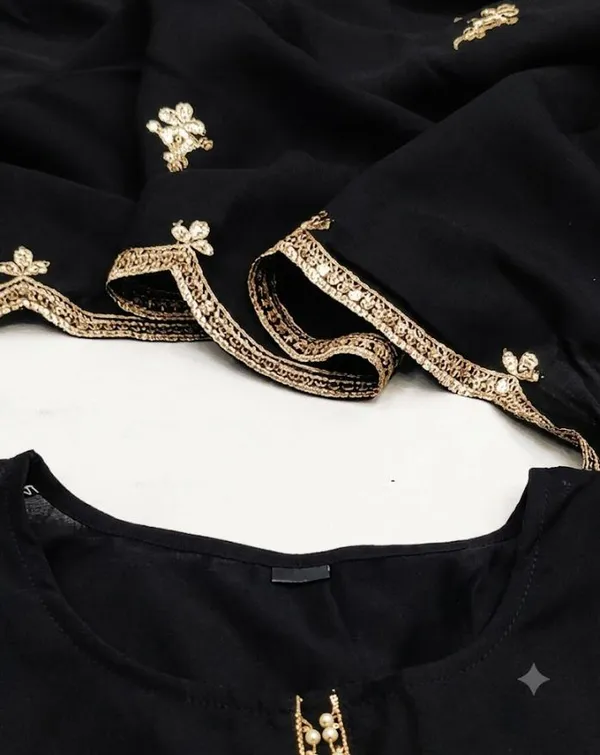 Black_Rayon_Slub_Straight_Embroidered_Kurta_Set_For_Women