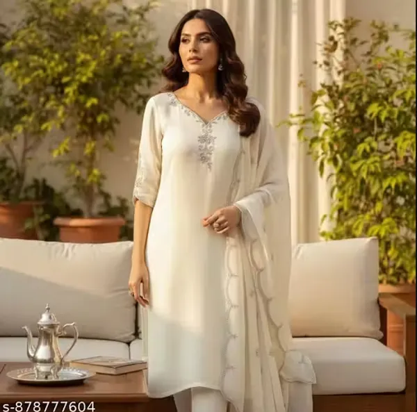 Ivory_Rayon_Slub_Straight_Embroidered_Kurta_Set_For_Women
