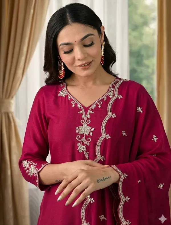 Pink_Rayon_Slub_Straight_Embroidered_Kurta_Set_For_Women