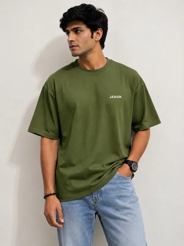 Oversized_Olive_Cotton_T-Shirt_for_Men