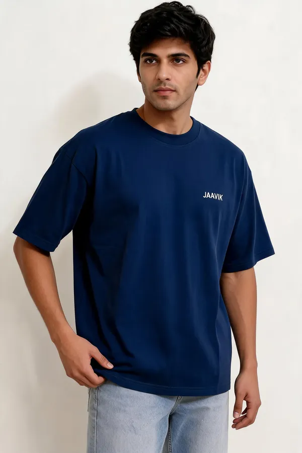 Oversized_Navy_Blue_CottonT-Shirt_for_Men