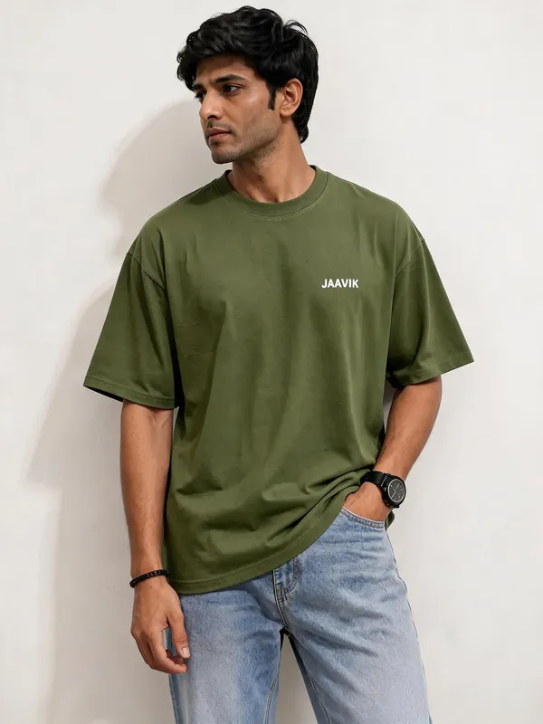 Oversized_Olive_Cotton_T-Shirt_for_Men