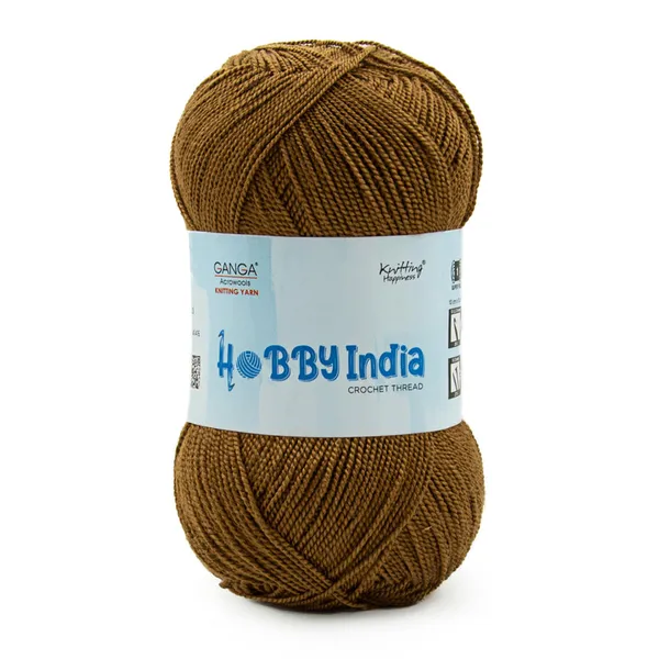 Ganga_Acrowools_Hobby_India_Crochet_Thread_for_All_Seasons_-_100%_Acrylic-_400mtr-100gm___Shade_no__HB79-Antique_Brass_-_Pack_of_3