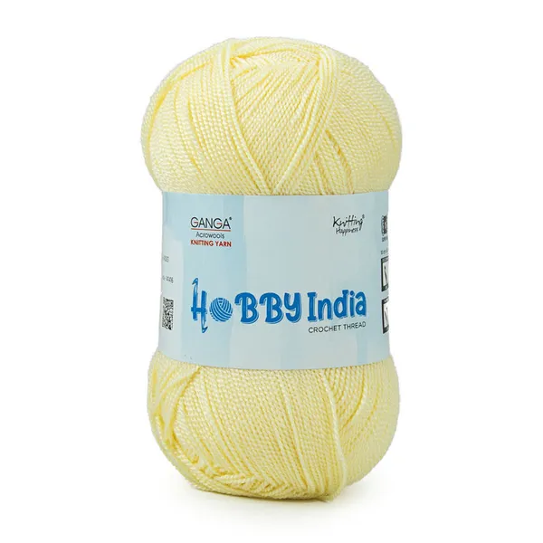 Ganga_Acrowools_Hobby_India_Crochet_Thread_for_All_Seasons_-_100%_Acrylic-_400mtr-100gm___Shade_no__HB82-Coconut_Cream_-_Pack_of_3