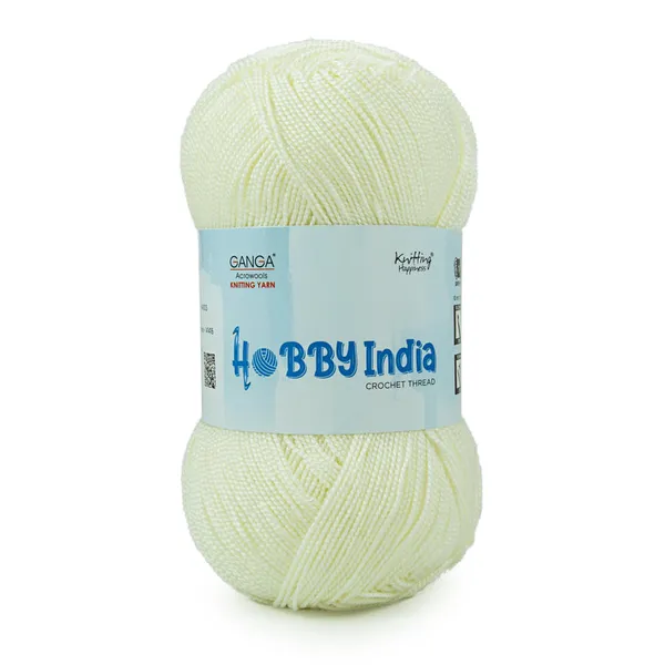 Ganga_Acrowools_Hobby_India_Crochet_Thread_for_All_Seasons_-_100%_Acrylic-_400mtr-100gm___Shade_no__HB19-Off_White_-_Pack_of_3