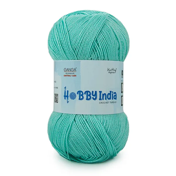 Ganga_Acrowools_Hobby_India_Crochet_Thread_for_All_Seasons_-_100%_Acrylic-_400mtr-100gm___Shade_no__HB61-Turquoise_-_Pack_of_3