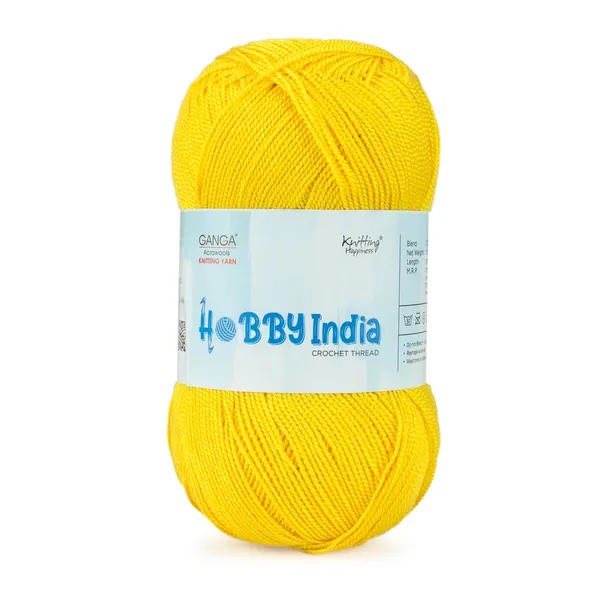 Ganga_Acrowools_Hobby_India_Crochet_Thread_for_All_Seasons_-_100%_Acrylic-_400mtr-100gm___Shade_no___HB85-Bright_Lemon_-_Pack_of_3