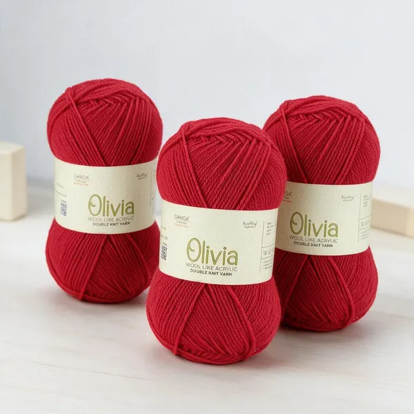 GANGA_Olivia_Hand_Knitting_And_Crochet_Yarn._100GM_OLV052_-_Pack_of_3