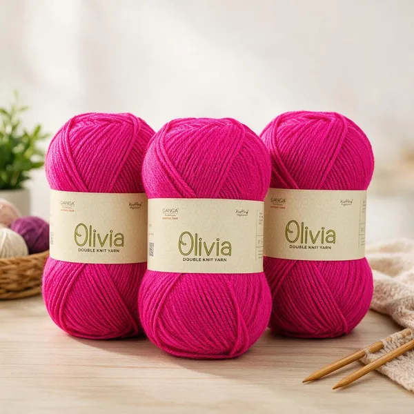 GANGA_Olivia_Hand_Knitting_And_Crochet_Yarn._100GM_OLV037_-_Pack_of_3