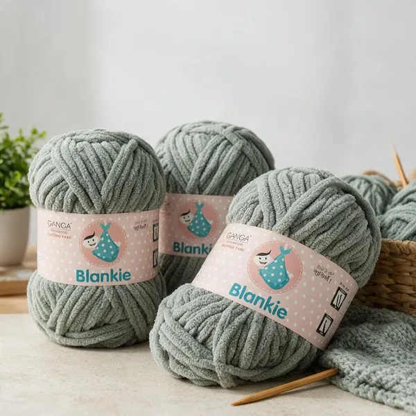 Ganga_Acrowools_HoGanga_Blankie_Chenille_Polyester_Yarn_Supersoft_Knitting_Wool_Ball,_(1_Ball/100_Gram_Each)_(_BLK010_-_Battleship_Grey_-_Pack_of_3