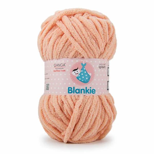 Ganga_Acrowools_HoGanga_Blankie_Chenille_Polyester_Yarn_Supersoft_Knitting_Wool_Ball,_(1_Ball/100_Gram_Each)_(_BLK026_-_Dark_Salmon_-_Pack_of_3