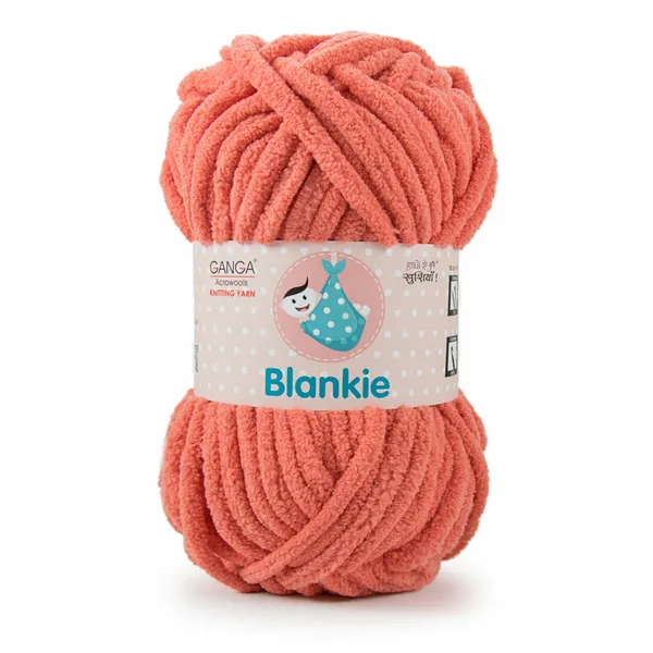 Ganga_Acrowools_HoGanga_Blankie_Chenille_Polyester_Yarn_Supersoft_Knitting_Wool_Ball,_(1_Ball/100_Gram_Each)_(_BLK027_-_Dark_Coral_-_Pack_of_3