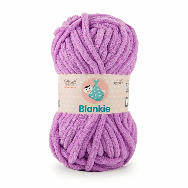 Ganga_Acrowools_HoGanga_Blankie_Chenille_Polyester_Yarn_Supersoft_Knitting_Wool_Ball,_(1_Ball/100_Gram_Each)_(_BLK032_-_Palatinate_Purple_-_Pack_of_3