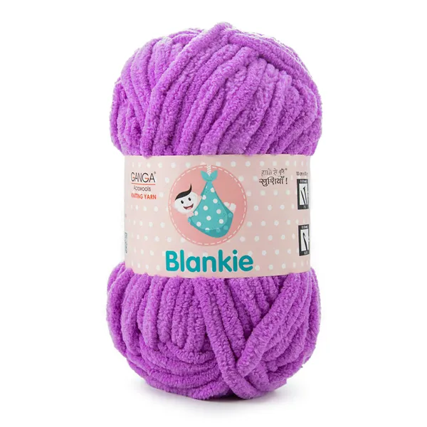 Ganga_Acrowools_HoGanga_Blankie_Chenille_Polyester_Yarn_Supersoft_Knitting_Wool_Ball,_(1_Ball/100_Gram_Each)_(_BLK034_-_Deep_Lilac_-_Pack_of_3