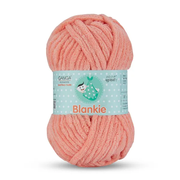 Ganga_Acrowools_HoGanga_Blankie_Chenille_Polyester_Yarn_Supersoft_Knitting_Wool_Ball,_(1_Ball/100_Gram_Each)_(_BLK045_Pinkish_Tan_-_Pack_of_3
