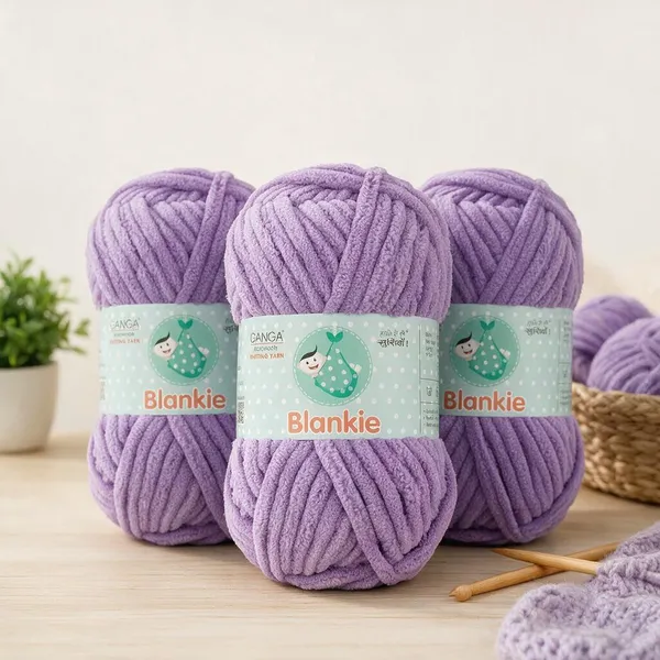 Ganga_Acrowools_HoGanga_Blankie_Chenille_Polyester_Yarn_Supersoft_Knitting_Wool_Ball,_(1_Ball/100_Gram_Each)_(_BLK048_Opera_Mauve_-_Pack_of_3