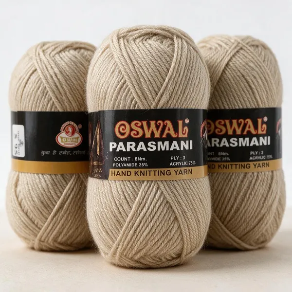 Oswal_Parasmani_Hand_Knitting_Yarn/Wool/Woollen_Thread,_3_Ply,__75%_Acrylic_&_25%_Polyamide,_(1_ball-100g_Each),_Very_Soft_Yarn_for,_Crochet,_Sweaters,_Shawls_&_Crafts_(Shade_05:_Chocolate_Brown