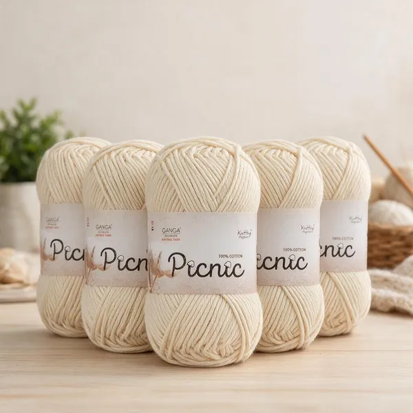Ganga_Picnic_100%_Cotton_Knitting_Yarn_–_Soft_&_Natural_-_Pack_of_5