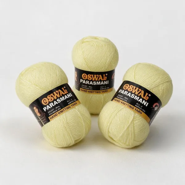 Oswal_Parasmani_Hand_Knitting_Yarn/Wool/Woollen_Thread,_3_Ply,__75%_Acrylic_&_25%_Polyamide,_(1_ball-100g_Each),_Very_Soft_Yarn_for,_Crochet,_Sweaters,_Shawls_&_Crafts_(•_Shade_02:_Dark_Cream_-_Pack_of_3