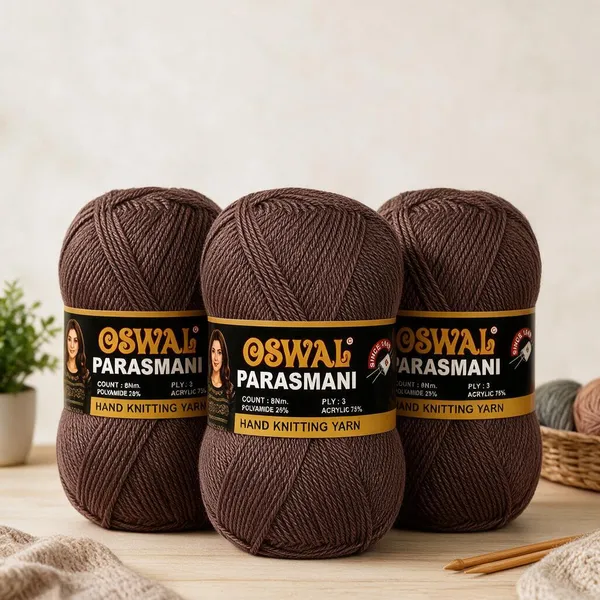Oswal_Parasmani_Hand_Knitting_Yarn/Wool/Woollen_Thread,_3_Ply,__75%_Acrylic_&_25%_Polyamide,_(1_ball-100g_Each),_Very_Soft_Yarn_for,_Crochet,_Sweaters,_Shawls_&_Crafts_(_Shade_27:_Burgundy_-_Pack_of_3