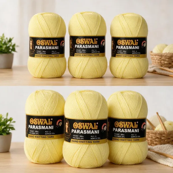 Oswal_Parasmani_Hand_Knitting_Yarn/Wool/Woollen_Thread,_3_Ply,__75%_Acrylic_&_25%_Polyamide,_(1_ball-100g_Each),_Very_Soft_Yarn_for,_Crochet,_Sweaters,_Shawls_&_Crafts_(Shade_29:_Light_Khaki_/_Camel_-_Pack_of_3