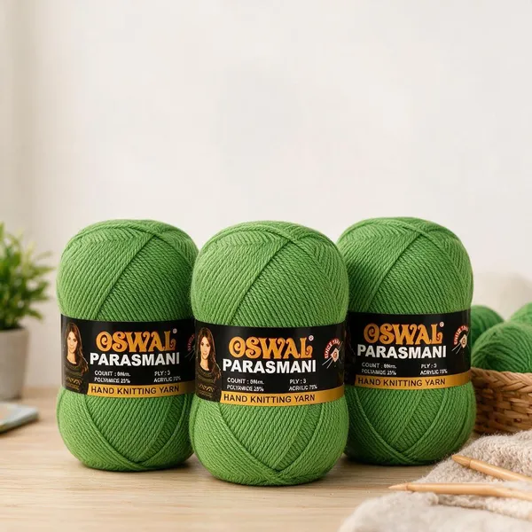 Oswal_Parasmani_Hand_Knitting_Yarn/Wool/Woollen_Thread,_3_Ply,__75%_Acrylic_&_25%_Polyamide,_(1_ball-100g_Each),_Very_Soft_Yarn_for,_Crochet,_Sweaters,_Shawls_&_Crafts_(_Shade_41:_Deep_Indigo_/_Blue_-_Pack_of_3