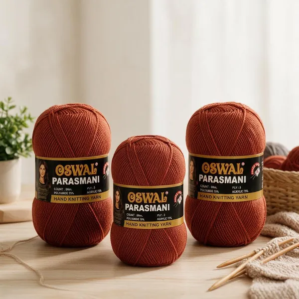 Oswal_Parasmani_Hand_Knitting_Yarn/Wool/Woollen_Thread,_3_Ply,__75%_Acrylic_&_25%_Polyamide,_(1_ball-100g_Each),_Very_Soft_Yarn_for,_Crochet,_Sweaters,_Shawls_&_Crafts_(Shade_46:_Crimson_Red